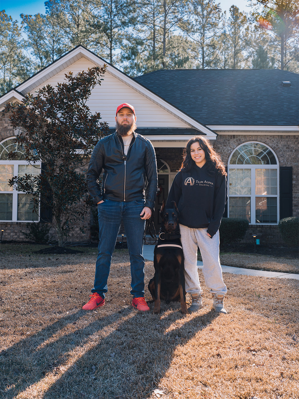 Finn and Family- protection dog